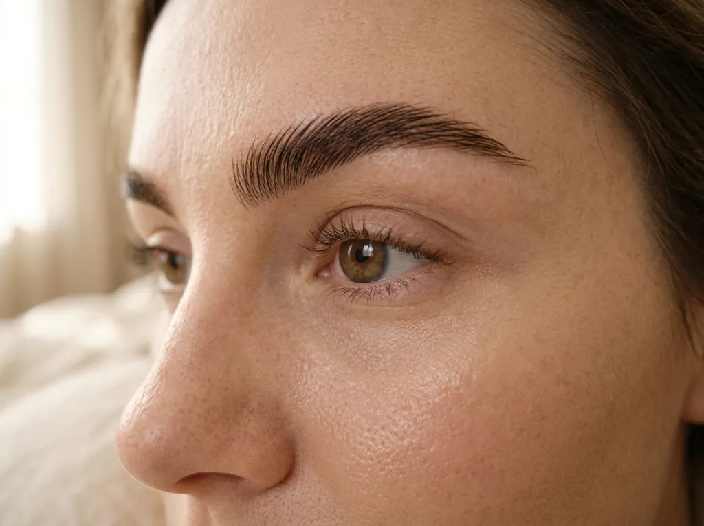 Cejas naturales definidas con micropigmentación en San Sebastián
